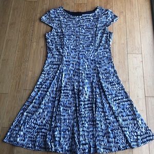 Blue and white midi